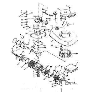 Basic Engine Diagram and Parts List for TYPE642-19  Tecumseh Engine