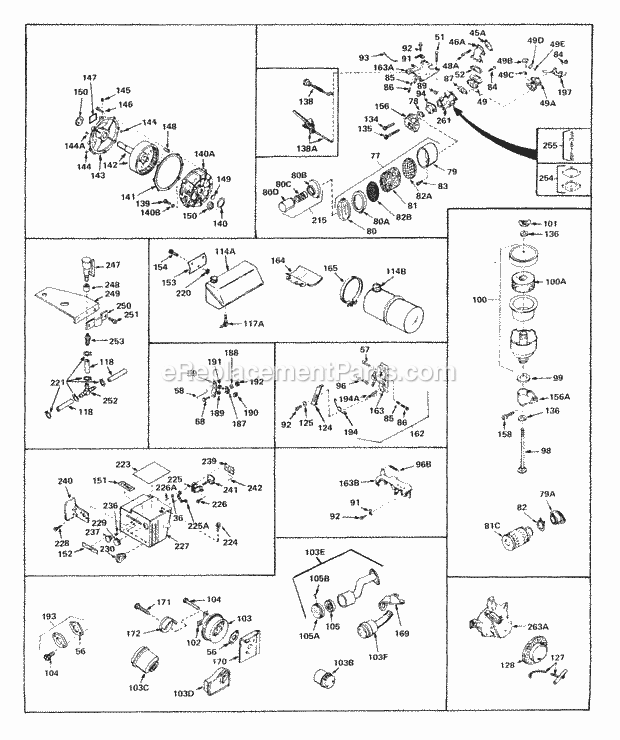 Engine Parts List #2 Diagram and Parts List for H25-25179G  Tecumseh Engine