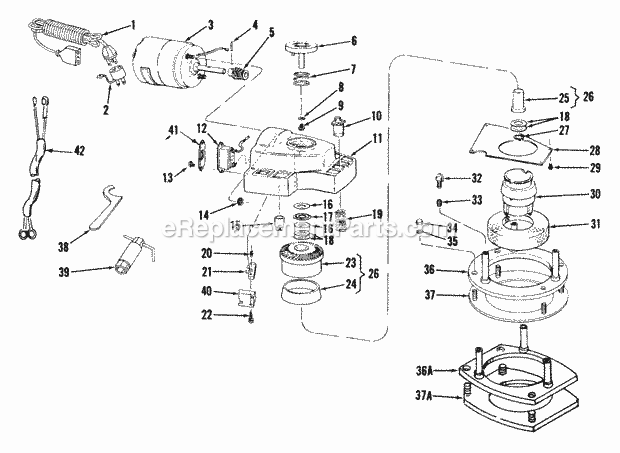 Electric Starter Diagram and Parts List for ES-88871  Tecumseh Engine