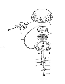 Rewind Starter Diagram and Parts List for HMSK80-155-144-C  Tecumseh Engine