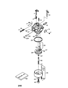 Carburetor Assembly Diagram and Parts List for LH318SA-156554  Tecumseh Engine