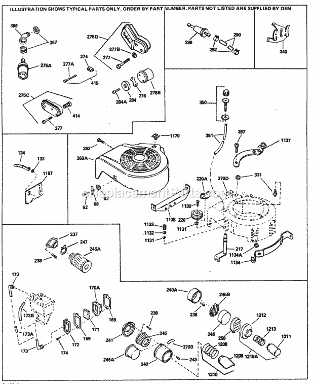 Engine Parts List #3 Diagram and Parts List for LAV40-50287C  Tecumseh Engine