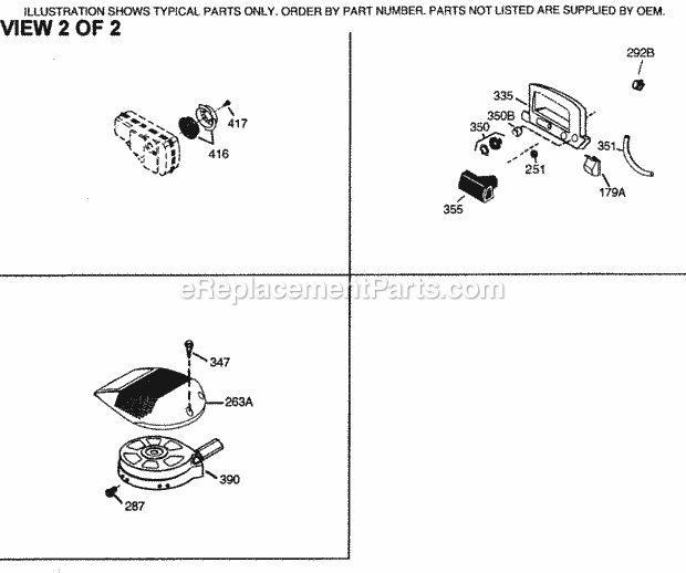 Engine Parts List #2 Diagram and Parts List for VLV50-500026B  Tecumseh Engine