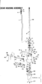 Gear Housing Assembly Diagram and Parts List for 642-15B  Tecumseh Engine