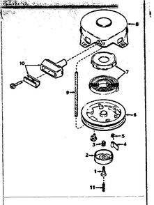 Rewind Starter Diagram and Parts List for 660-24  Tecumseh Engine