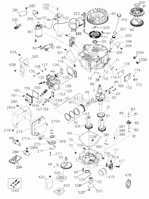 Part Location Diagram of 36324A Tecumseh Counterbalance Gear
