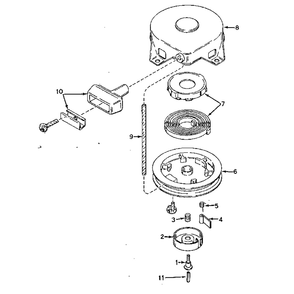 Rewind Starter No. 590420 Diagram and Parts List for TYPE643-23  Tecumseh Engine