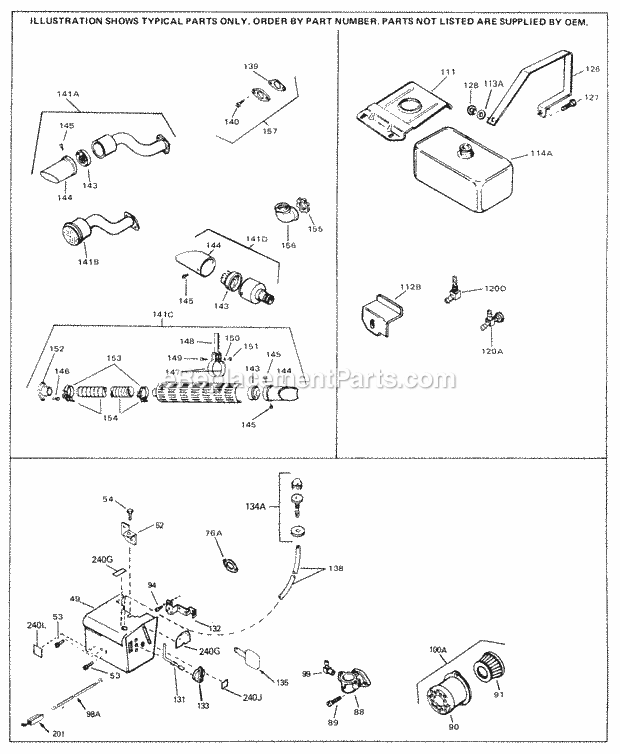 Engine Parts List #2 Diagram and Parts List for HS50-67002D  Tecumseh Engine