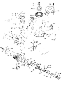 Basic Engine Diagram and Parts List for 670-08A  Tecumseh Engine
