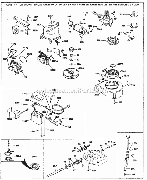 Engine Parts List #2 Diagram and Parts List for LAV40-50287C  Tecumseh Engine