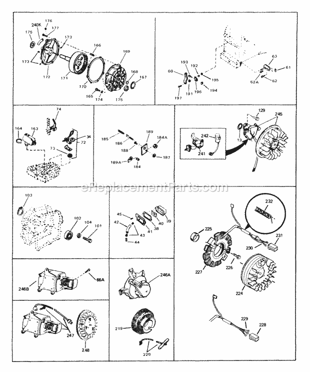 Engine Parts List #2 Diagram and Parts List for HS50-67106A  Tecumseh Engine