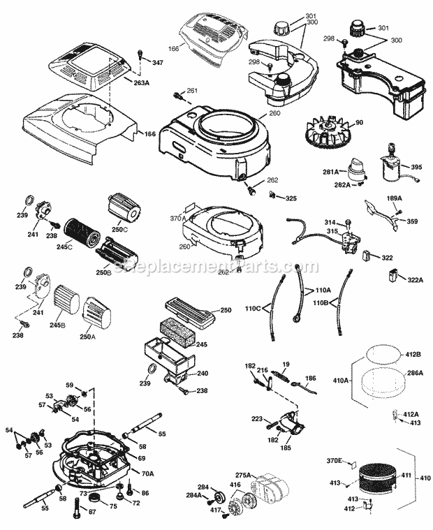 Engine Parts List #lev_pg2 Diagram and Parts List for LEV120-361011B  Tecumseh Engine