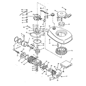 Basic Engine Diagram and Parts List for TYPE643-23  Tecumseh Engine