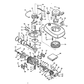 Unit Parts Diagram and Parts List for TYPE640-03A  Tecumseh Engine