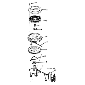Starter Assembly No. 590517 Diagram and Parts List for TYPE381  Tecumseh Engine