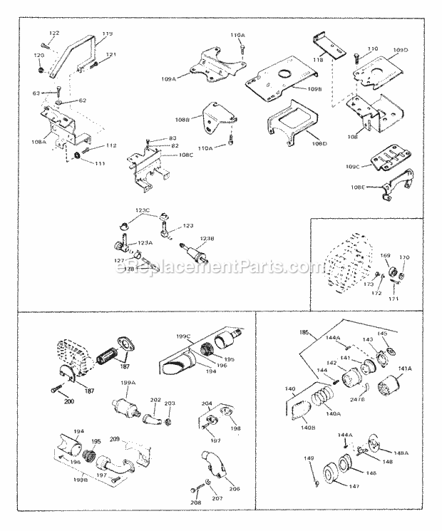 Engine Parts List #3 Diagram and Parts List for HM80-155041A  Tecumseh Engine