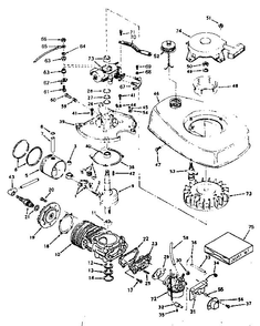 Basic Engine Diagram and Parts List for 642-20  Tecumseh Engine