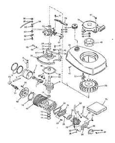 Basic Engine Diagram and Parts List for 643-21A  Tecumseh Engine