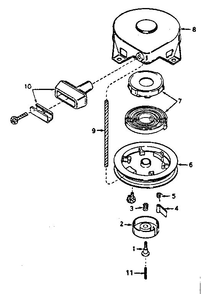 Rewind Starter Diagram and Parts List for 670-85  Tecumseh Engine