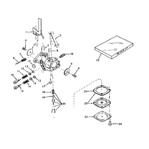 Carburetor Diagram and Parts List for TYPE641-09  Tecumseh Engine