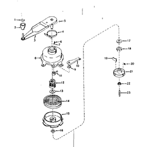 No-Pull Starter No. 590378 Diagram and Parts List for TYPE670-80  Tecumseh Engine