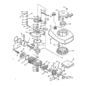 Basic Engine Diagram and Parts List for TYPE642-18D  Tecumseh Engine