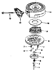 Starter 590646 (71/143) Diagram and Parts List for HS50-67329K  Tecumseh Engine