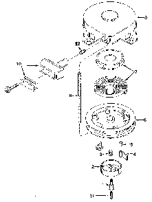 Rewind starter no. 590420a Diagram and Parts List for H50-65499R  Tecumseh Engine