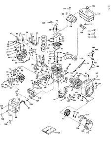 Basic Engine Diagram and Parts List for HMSK80-155-144-C  Tecumseh Engine