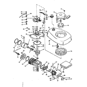 Basic Engine Diagram and Parts List for TYPE643-21  Tecumseh Engine