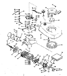 Basic Engine Diagram and Parts List for 642-18A  Tecumseh Engine