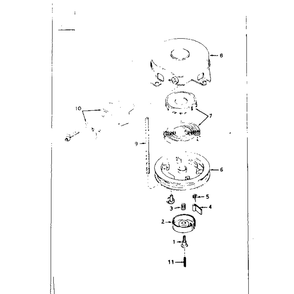 Rewind Starter No. 590420 Diagram and Parts List for TYPE670-80  Tecumseh Engine