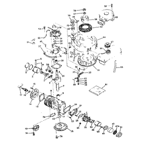 Basic Engine Diagram and Parts List for TYPE670-80  Tecumseh Engine