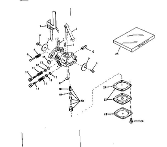 Carburetor Diagram and Parts List for 670-08A  Tecumseh Engine