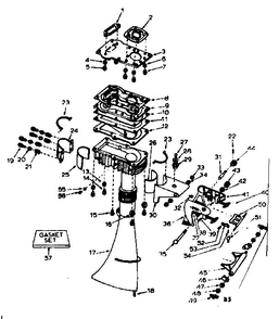 Column Assembly Diagram and Parts List for 643-14A  Tecumseh Engine