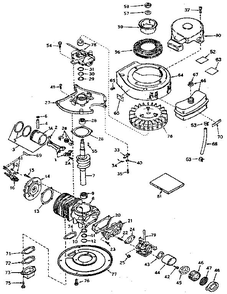 Unit Parts Diagram and Parts List for 670-83A  Tecumseh Engine