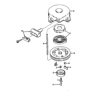 Rewind Starter Diagram and Parts List for TYPE642-19  Tecumseh Engine