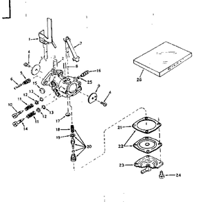 Carburetor No. 631759 Diagram and Parts List for TYPE670-80  Tecumseh Engine