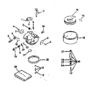 Carburetor no. 632370 Diagram and Parts List for HMSK100-159096L  Tecumseh Engine