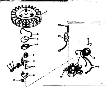 Magneto Diagram and Parts List for 660-24  Tecumseh Engine
