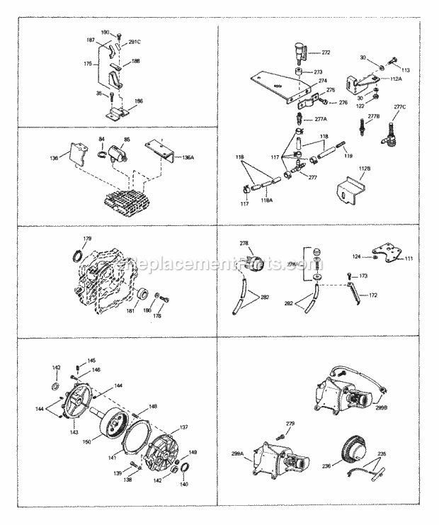 Engine Parts List #3 Diagram and Parts List for H35-45457M  Tecumseh Engine