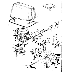 Power Head Assembly Diagram and Parts List for TYPE381  Tecumseh Engine