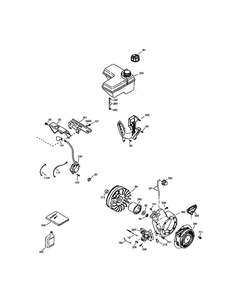 Fuel Tank/Flywheel Diagram and Parts List for OH195SA-72571  Tecumseh Engine