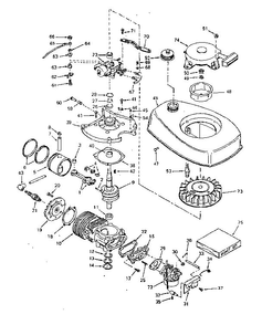 Basic Engine Diagram and Parts List for 643-23  Tecumseh Engine