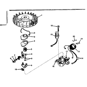 Magneto Diagram and Parts List for TYPE650-18A  Tecumseh Engine