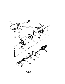 110v electric starter Diagram and Parts List for HMSK90-156569G  Tecumseh Engine