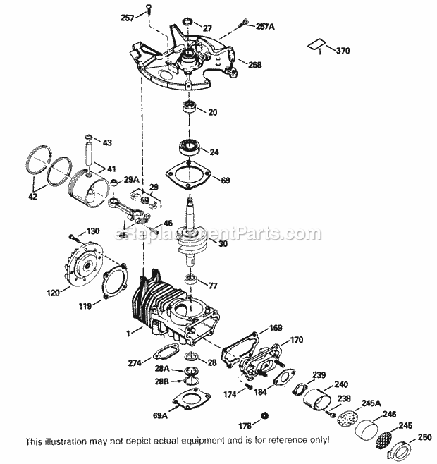 Engine Parts List Diagram and Parts List for SBV-SBV-1503  Tecumseh Engine