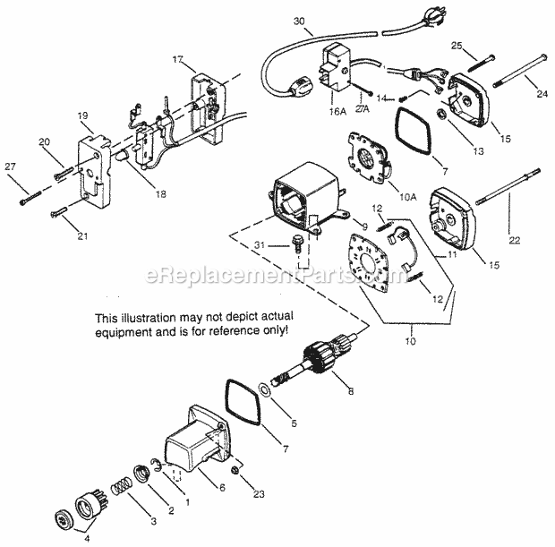 Electric Starter Diagram and Parts List for ES-33290  Tecumseh Engine