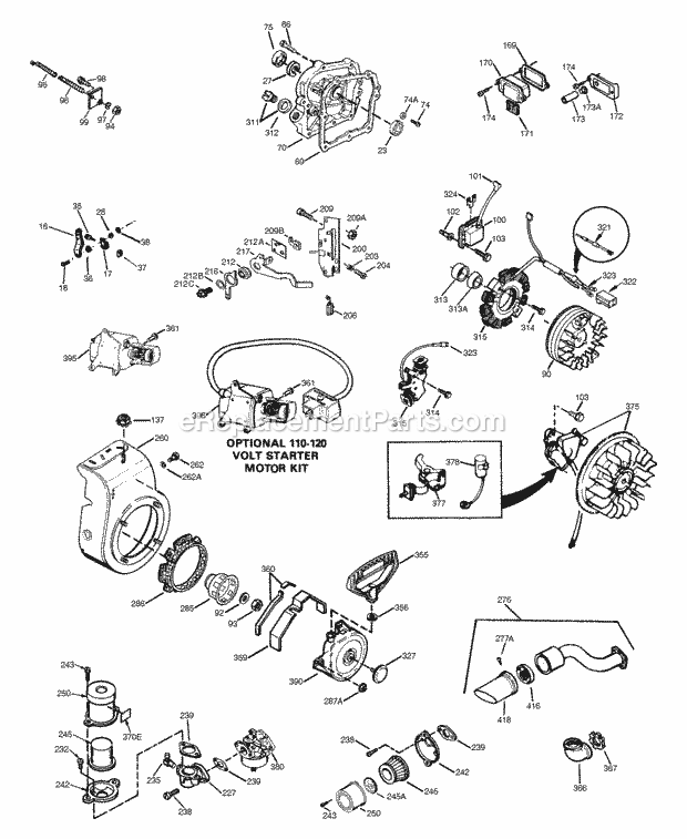 Engine Parts List #2 Diagram and Parts List for HS50-67316K  Tecumseh Engine