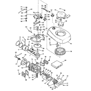 Basic Engine Diagram and Parts List for TYPE640-12  Tecumseh Engine